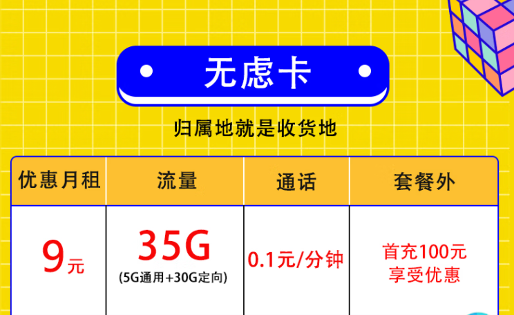 中國聯通9元流量卡 110G全國流量+100分鐘通話 可續(xù)約