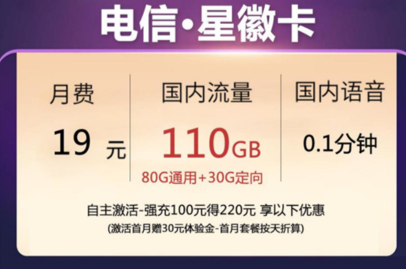 你想好換一張什么樣的手機(jī)卡了嗎？隆重推出【電信星徽卡、云雷卡】低月租大流量放心用上網(wǎng)卡