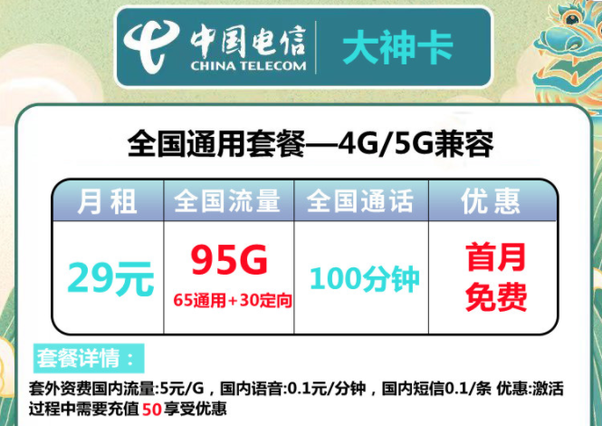 流量卡都需要首充嗎？電信流量卡【電信大神卡、銀河卡】官方套餐長期資費手機卡