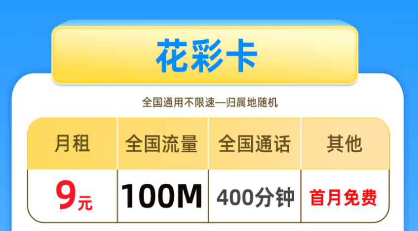 非常適合老年人、學生使用的手機卡 低月租套餐僅需9元少流量全國用