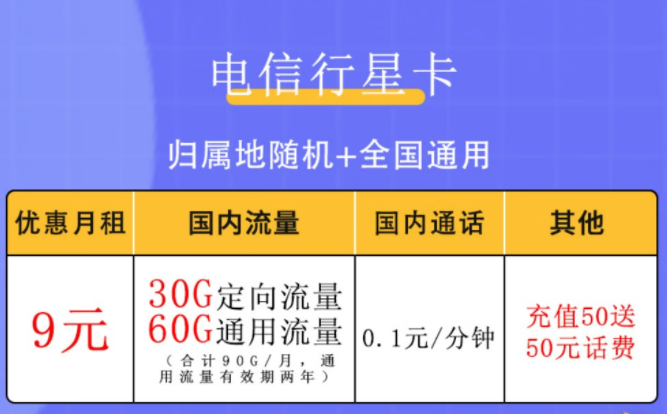 個(gè)人購(gòu)買流量的激活方式有哪些？電信行星卡、昌榮卡優(yōu)惠套餐最低9元