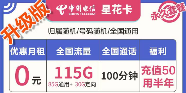 有哪些好用實(shí)惠的流量卡套餐？電信星花卡、霜花卡、海興卡|前半年0月租使用