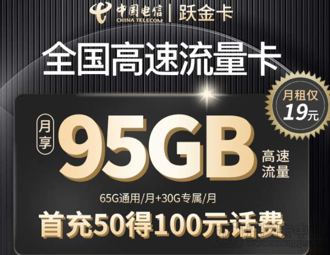 有沒有流量多的手機(jī)卡？電信躍金卡|大流量卡的上網(wǎng)卡