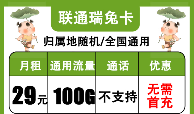 聯(lián)通純流量卡免費(fèi)申請(qǐng)|聯(lián)通瑞兔卡、金兔卡|流量卡網(wǎng)速不好？