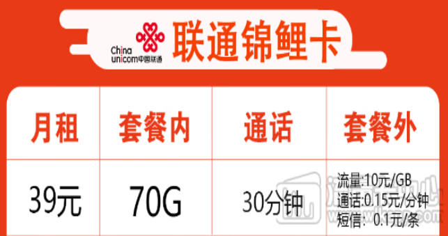 優(yōu)惠享不停！聯(lián)通有福利！"聯(lián)通錦鯉卡、聯(lián)通全國(guó)卡"驚喜套餐！