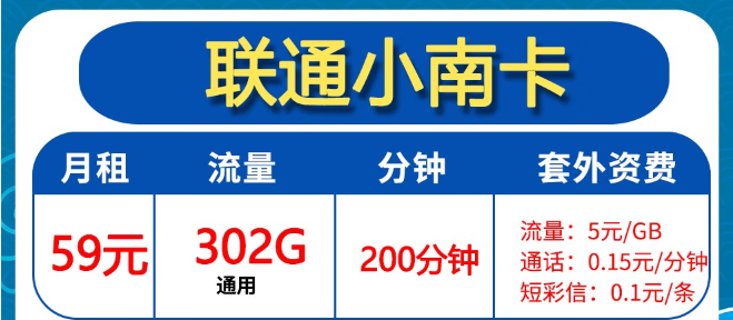 聯(lián)通流量卡申請|29元103G、59元302G|全通用無定向！