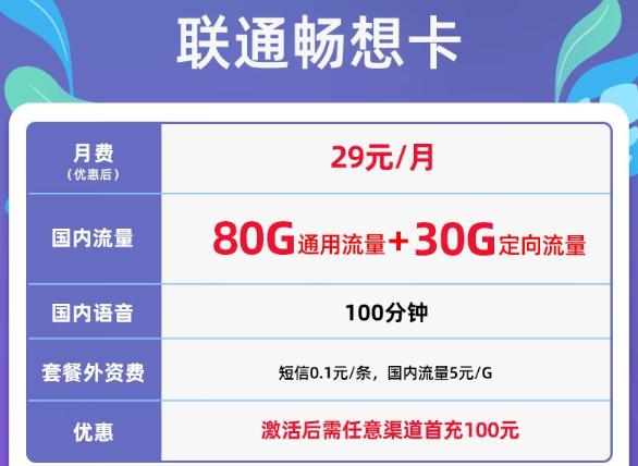 流量卡要怎么選？聯(lián)通暢想卡